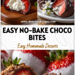 Chocolate Covered Yogurt Strawberries with creamy chocolate filled centers and strawberry yogurt bites as a summer chocolate treat